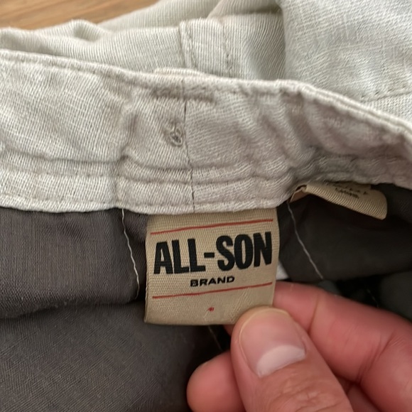 All Son Brand Lightweight Shorts in White - Picture 7 of 12